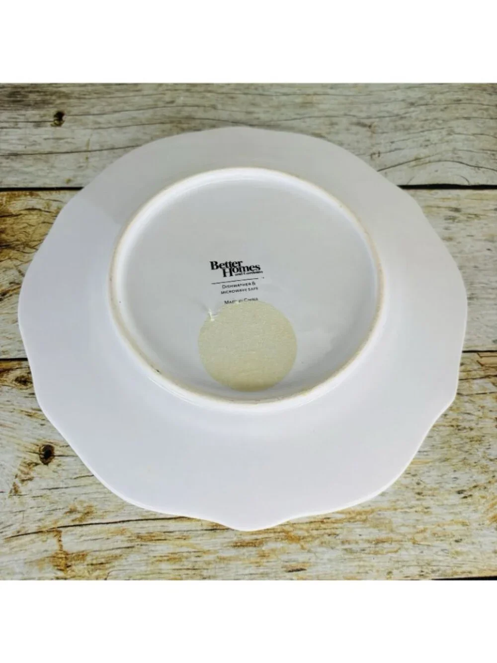 Better Homes And Gardens SUMMERDALE ROSE WHITE Stoneware Lunch Salad Plate Set 4